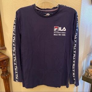 FILA Boys Navy Long Sleeve Top Size XL